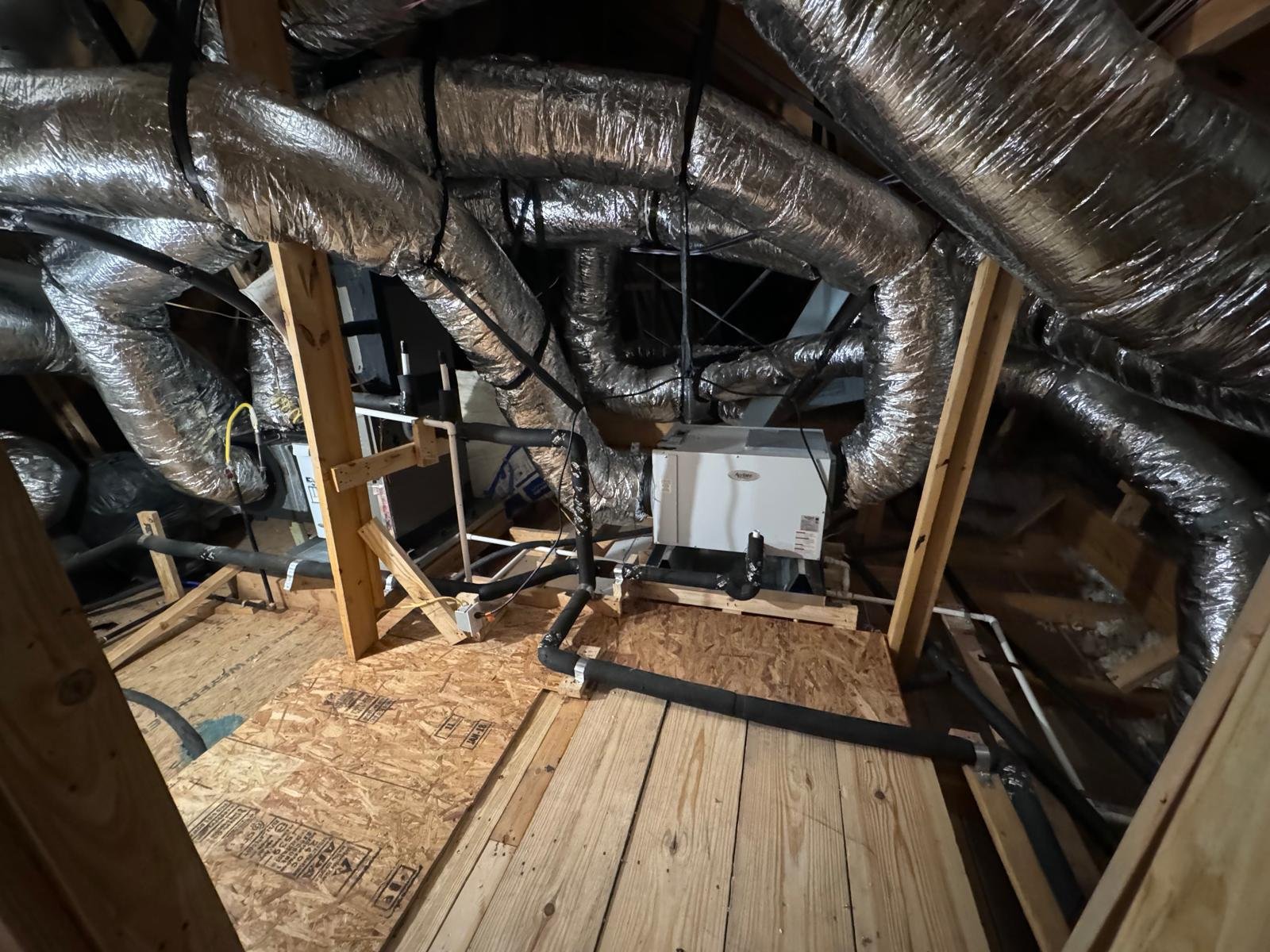 Professional HVAC ductwork installation showcasing clean efficient air duct system