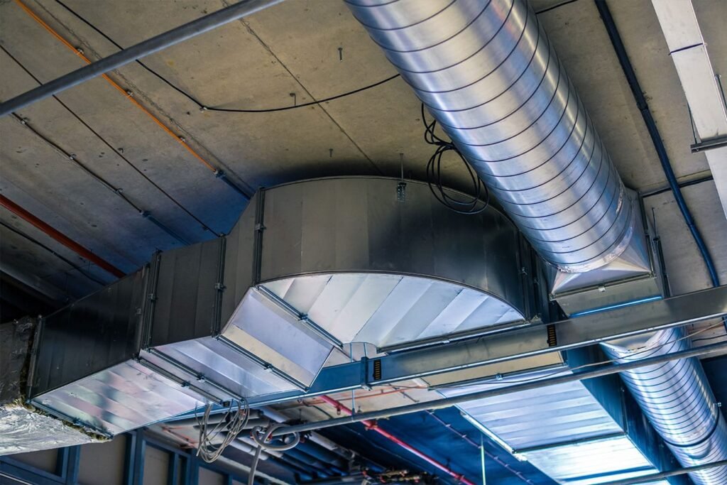 Professional HVAC ductwork installation showcasing clean efficient air duct system