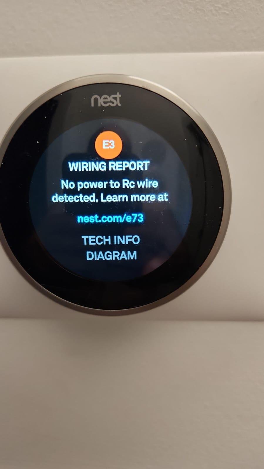 Nest thermostat error repair in Houston